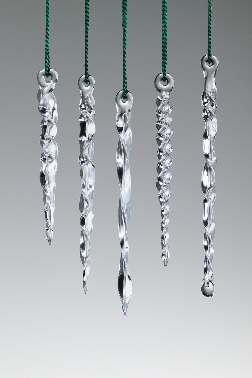 Set of 12 Glass Icicles